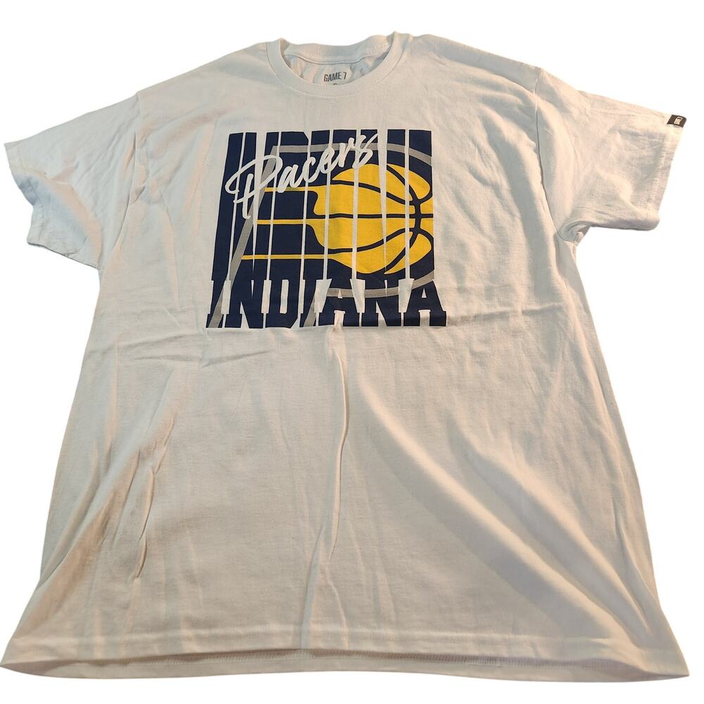 Indiana Pacers NBA Game 7 White Graphic Tee Shirt XL NWOT Basketball Merch